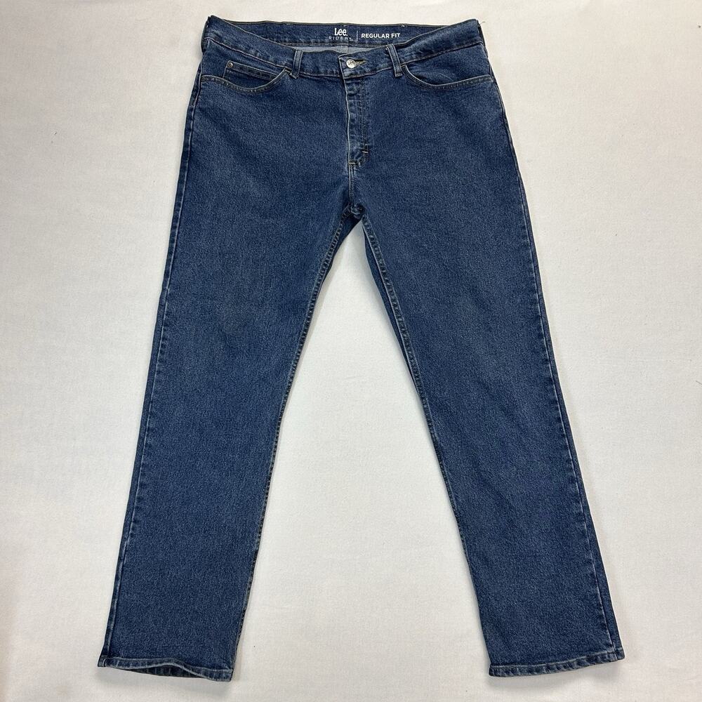 Lee Riders Straight Leg Jeans Men's 38x32 Blue Denim Regular Fit Casual Classic